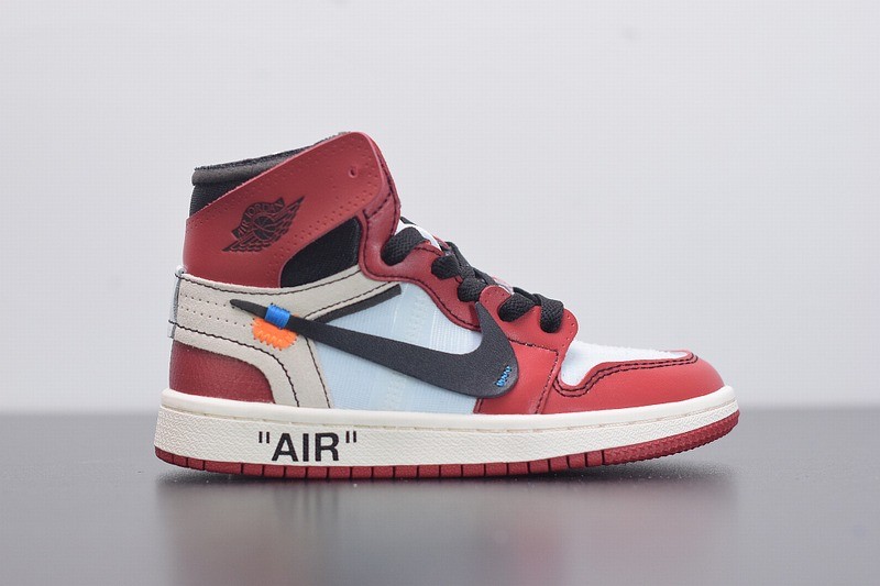 Kids Jordan 1 Retro Off-White Chicago