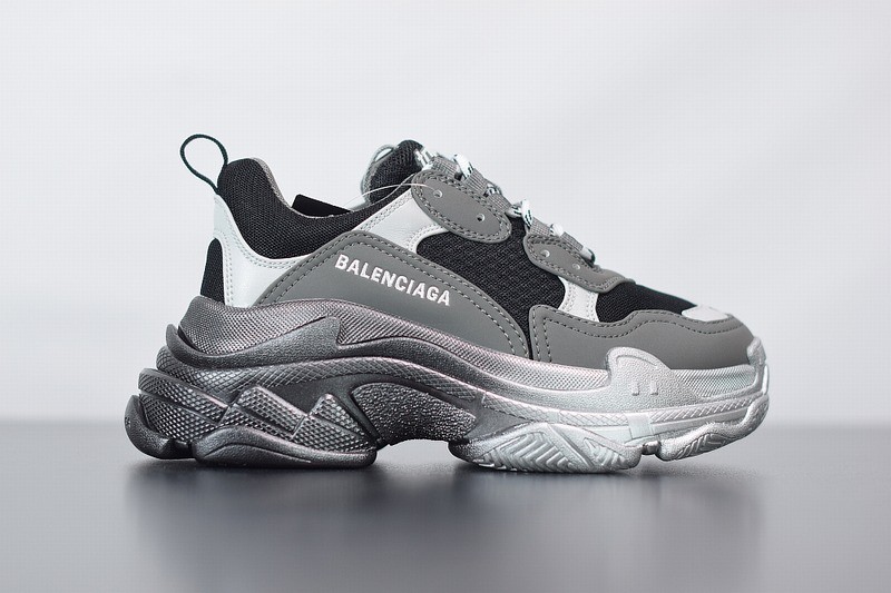 Balenciaga Triple S Black Gray Silver