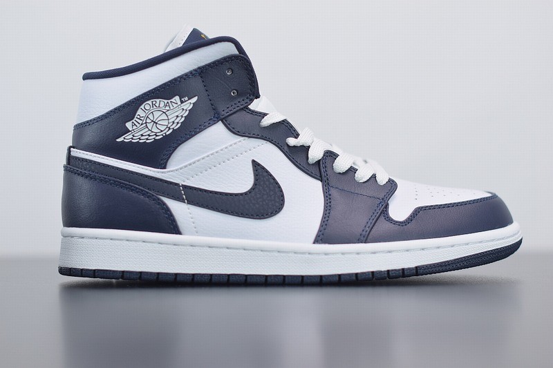 Jordan 1 Retro Mid White Metallic Gold Obsidian