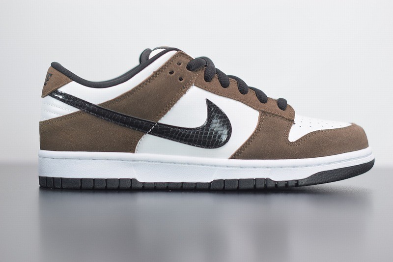 Nike SB Dunk Low White Black Trail End Brown